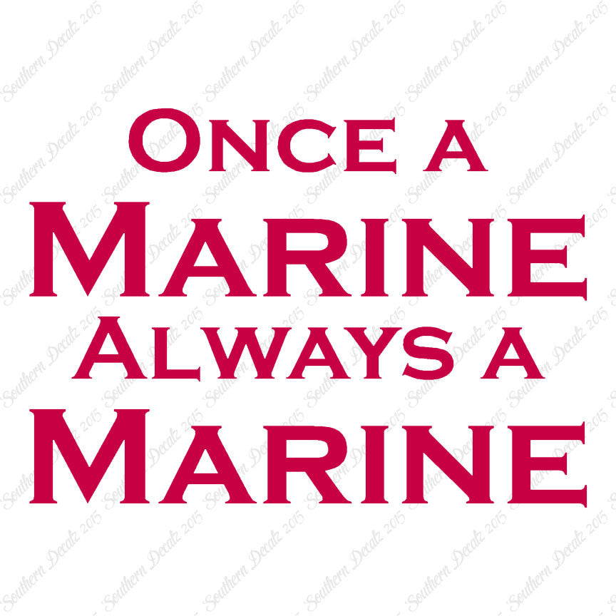 Once A Marine Always