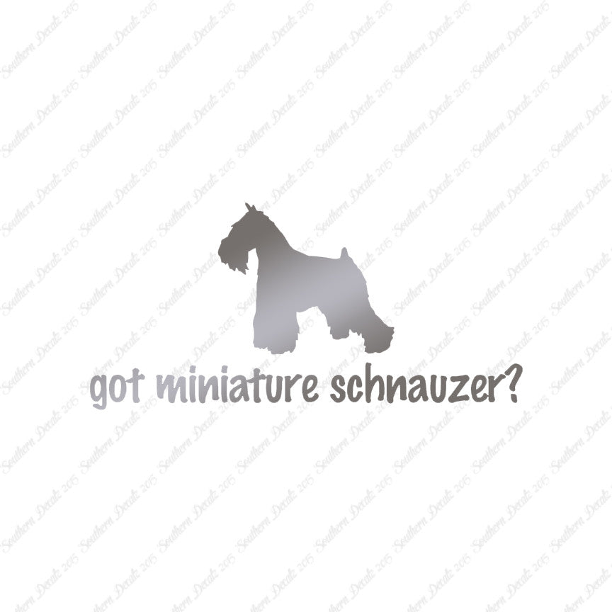 Got Miniature Schnauzer ? Dog Breed
