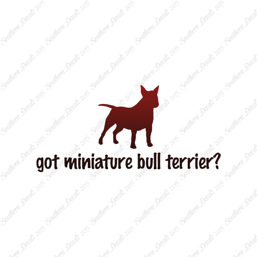 Got Miniature Bull Terrier ? Dog Breed