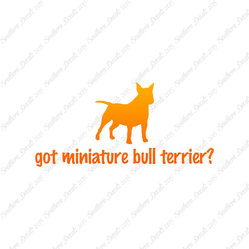 Got Miniature Bull Terrier ? Dog Breed