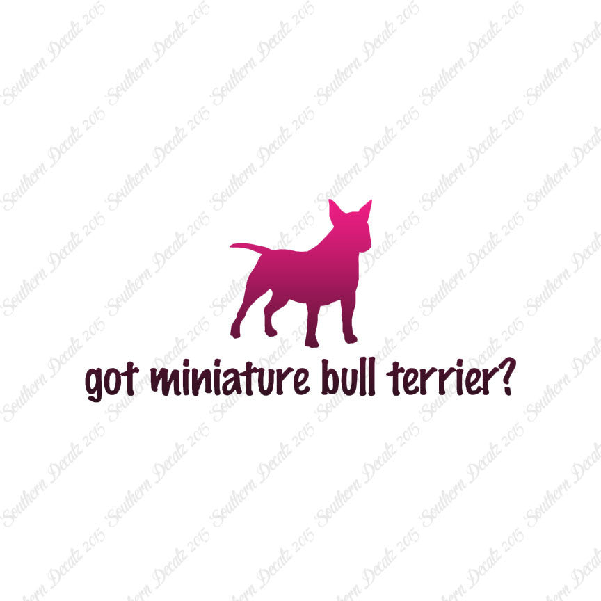 Got Miniature Bull Terrier ? Dog Breed