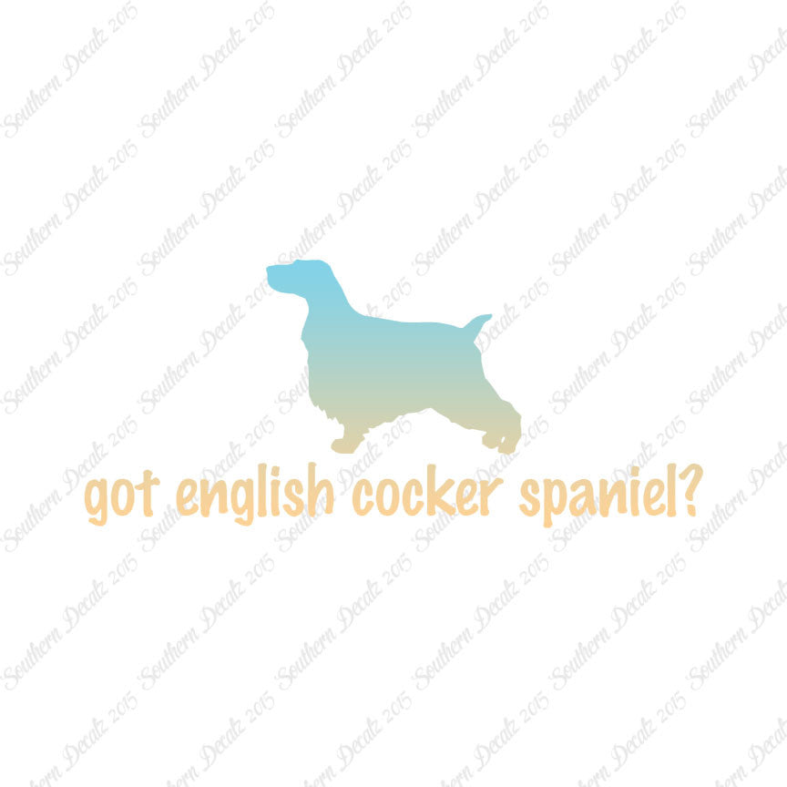Got English Cocker Spaniel ? Dog Breed
