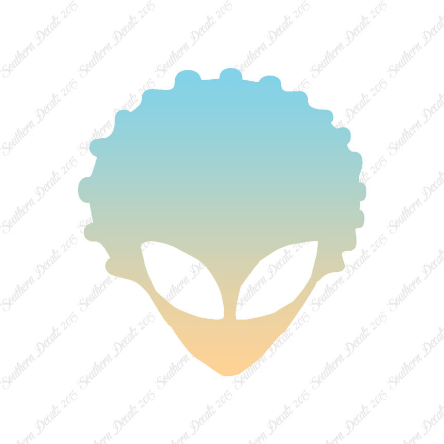 Alien Head Afro Hair