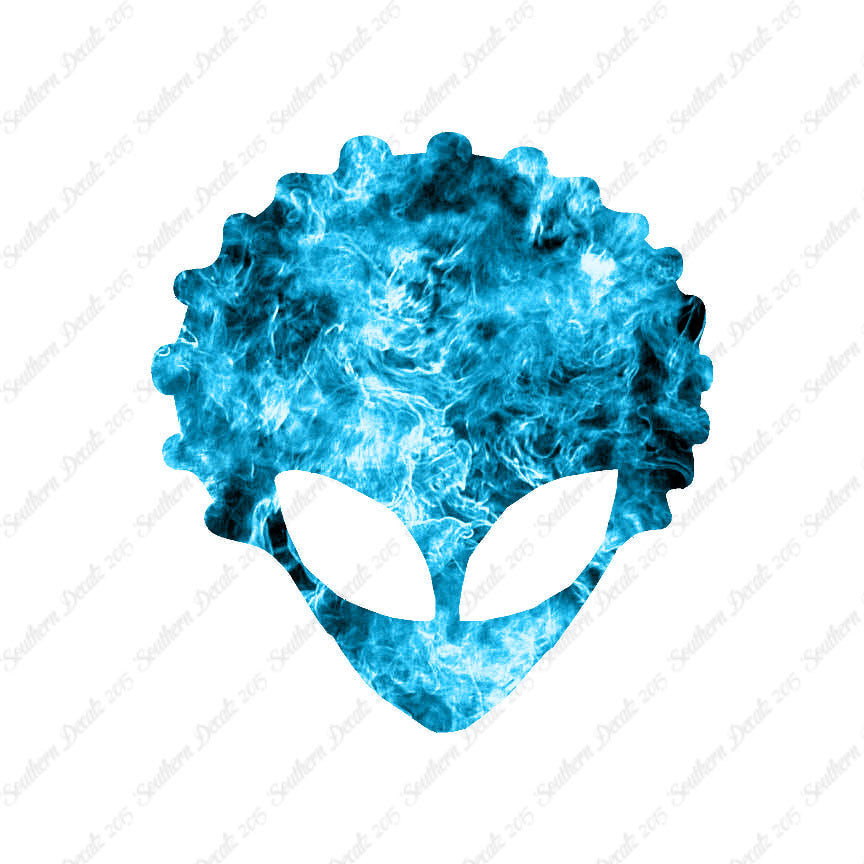 Alien Head Afro Hair