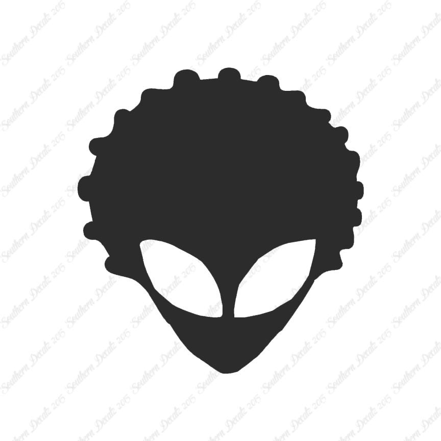 Alien Head Afro Hair