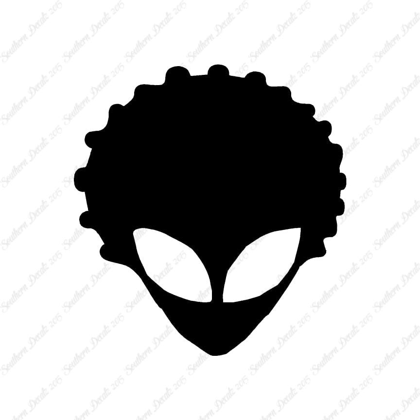 Alien Head Afro Hair
