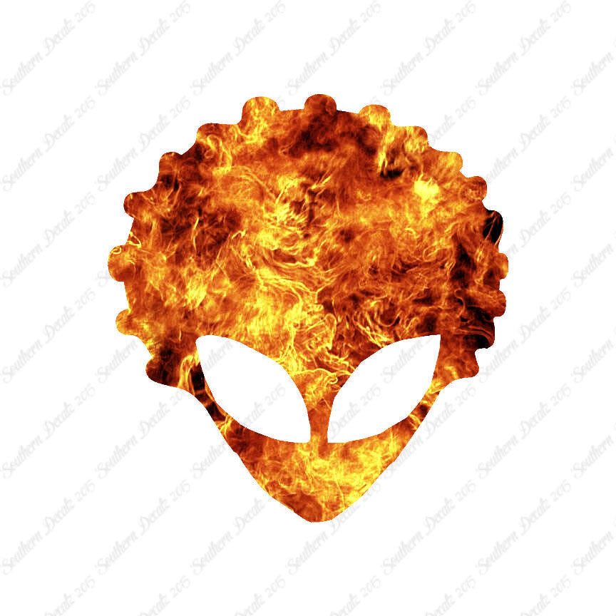 Alien Head Afro Hair