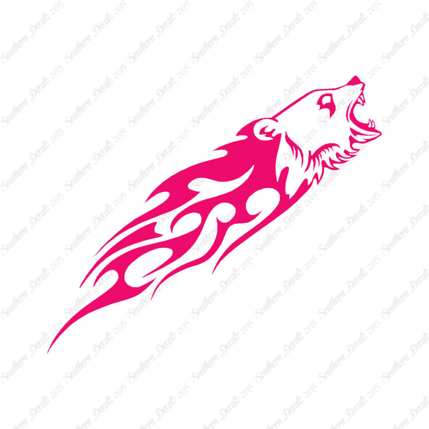 Bear Head Flames Splash