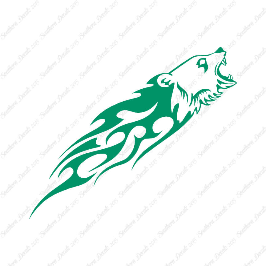 Bear Head Flames Splash