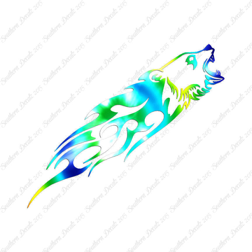 Bear Head Flames Splash
