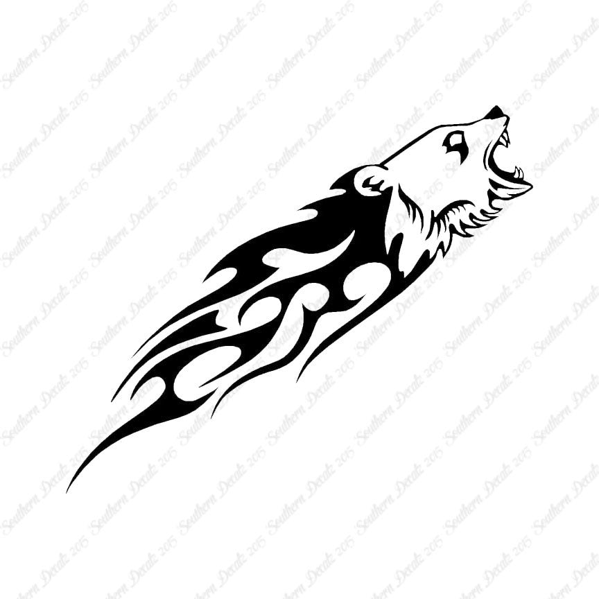 Bear Head Flames Splash