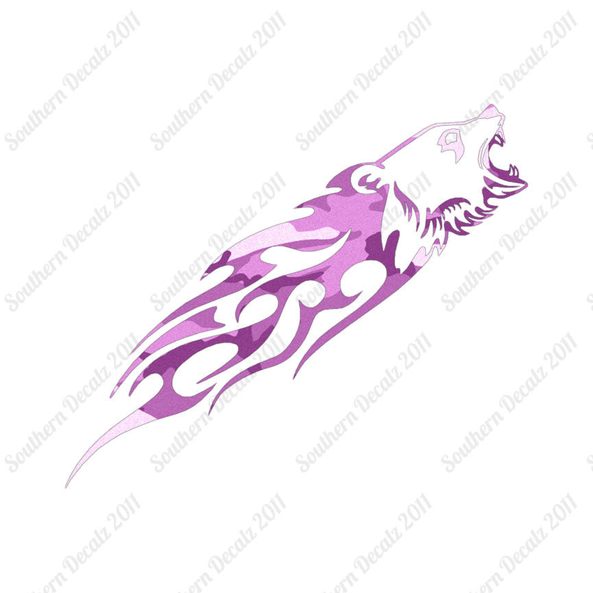 Bear Head Flames Splash