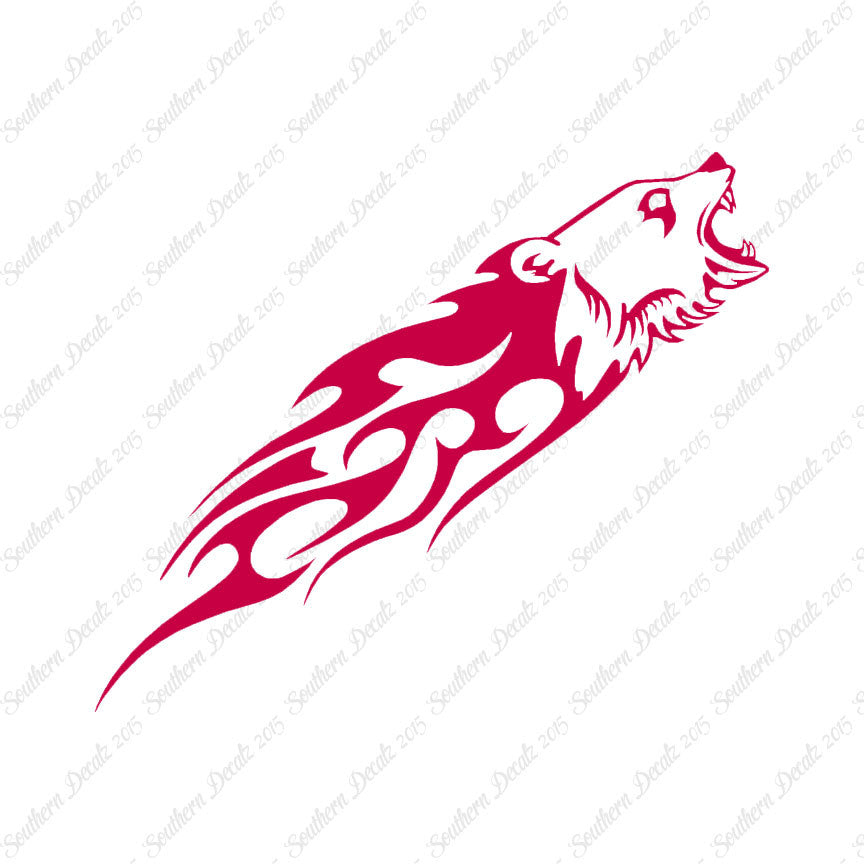 Bear Head Flames Splash