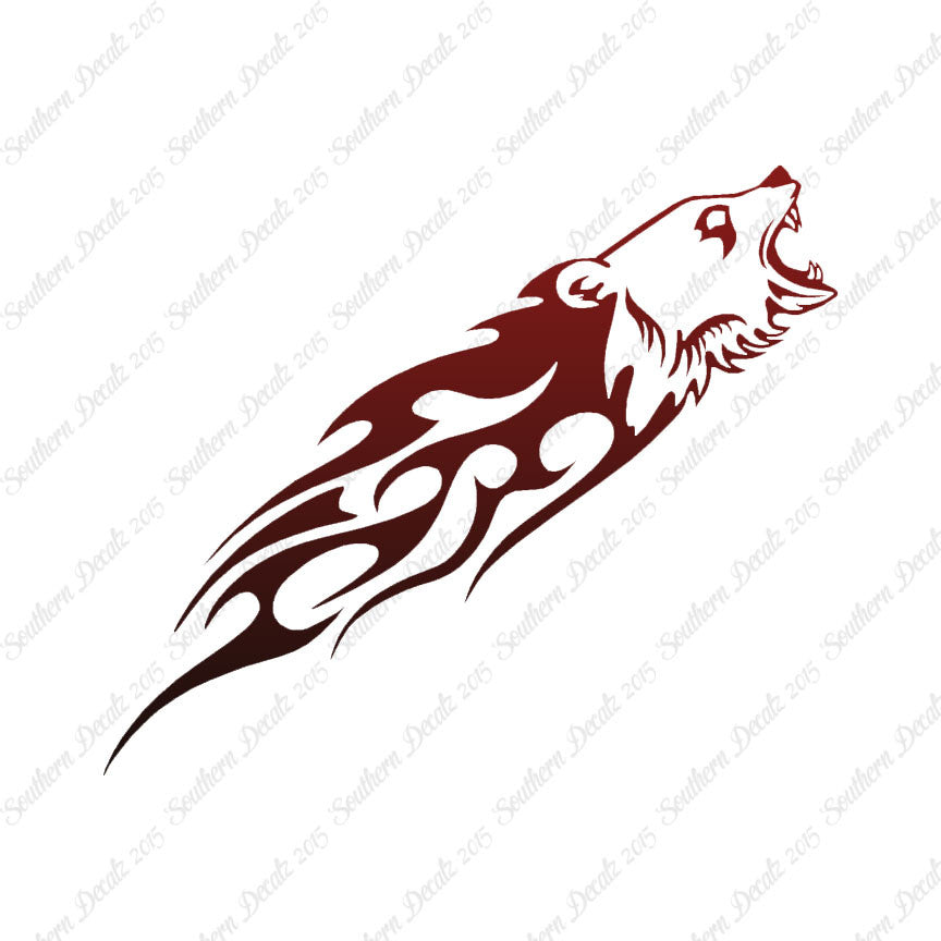 Bear Head Flames Splash