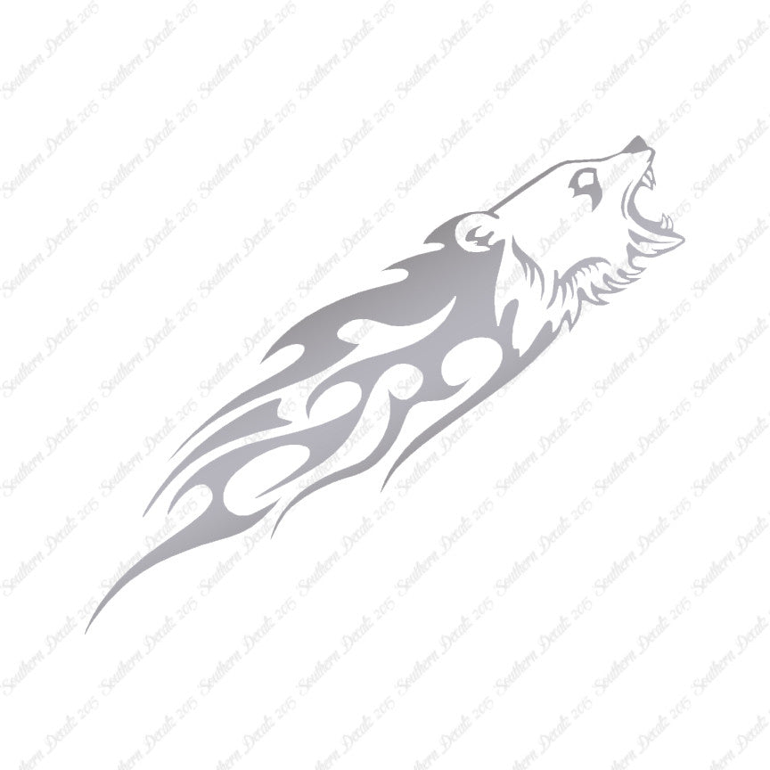 Bear Head Flames Splash