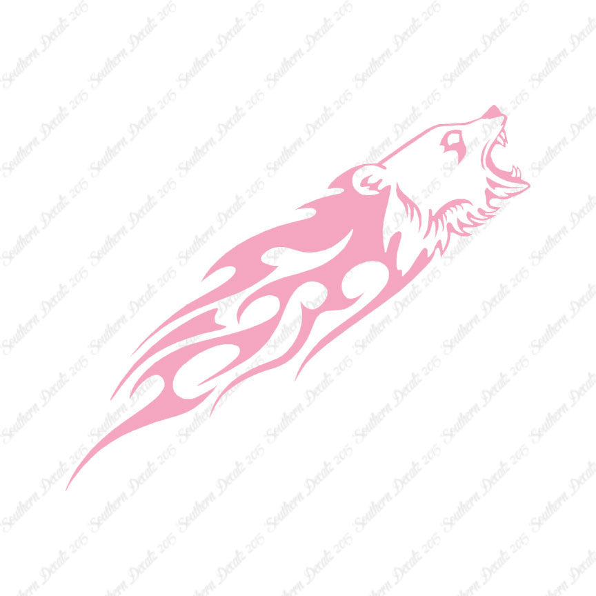 Bear Head Flames Splash