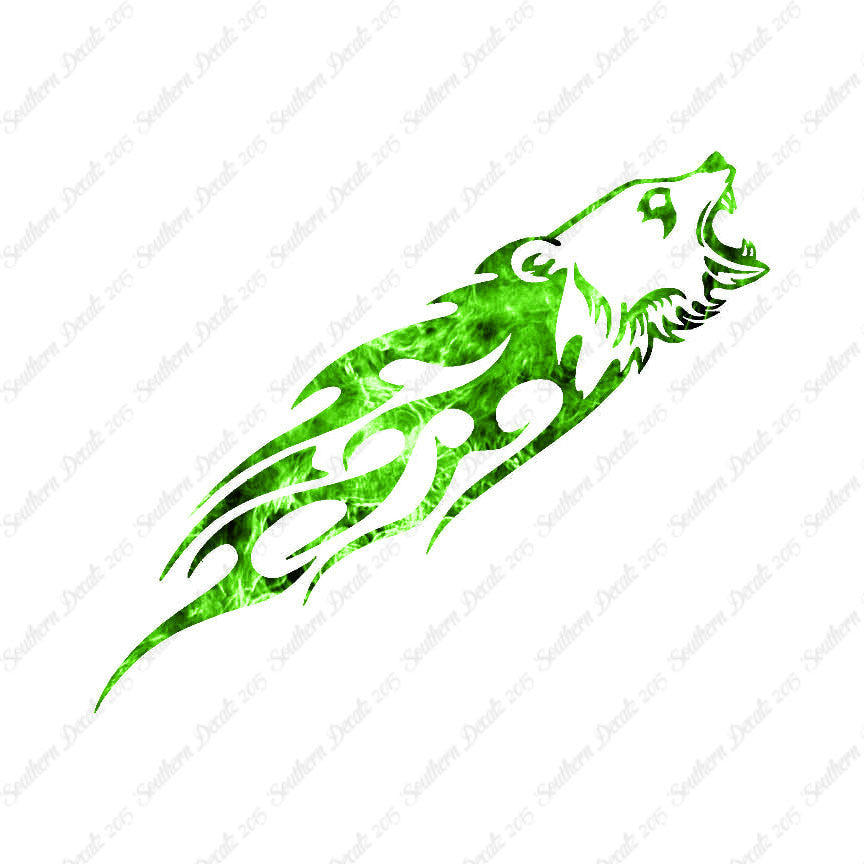 Bear Head Flames Splash