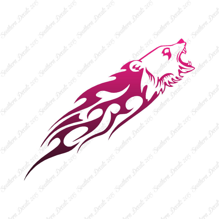 Bear Head Flames Splash