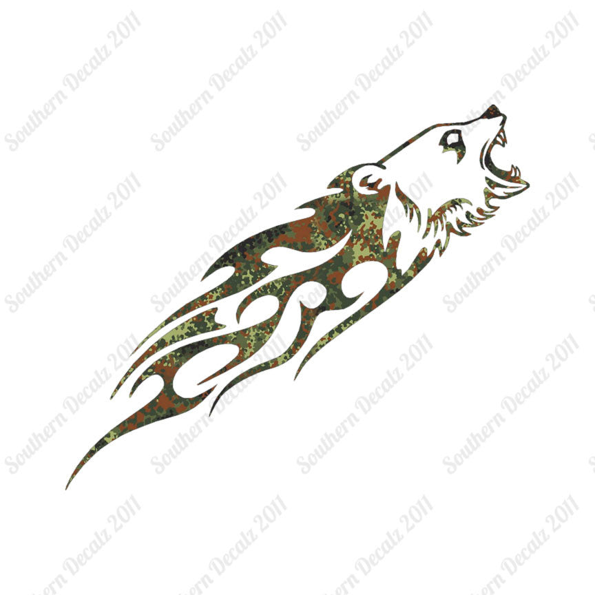 Bear Head Flames Splash