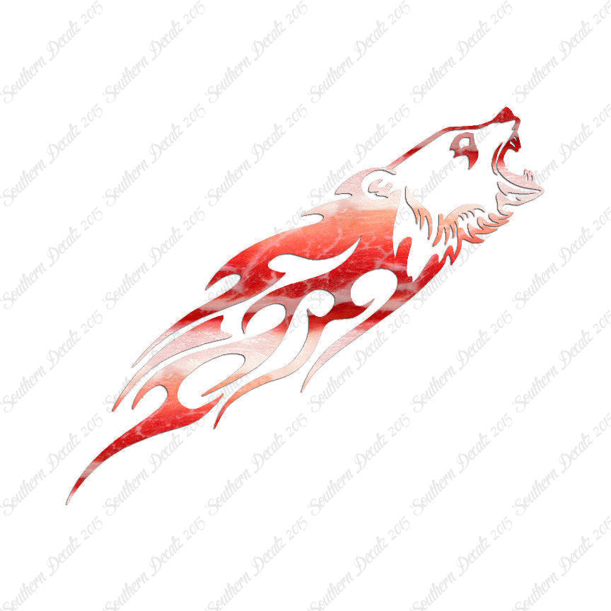 Bear Head Flames Splash
