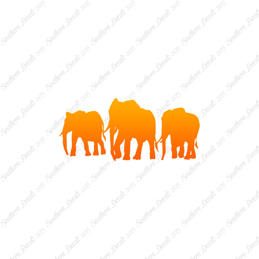 Group Of Elephant Herd