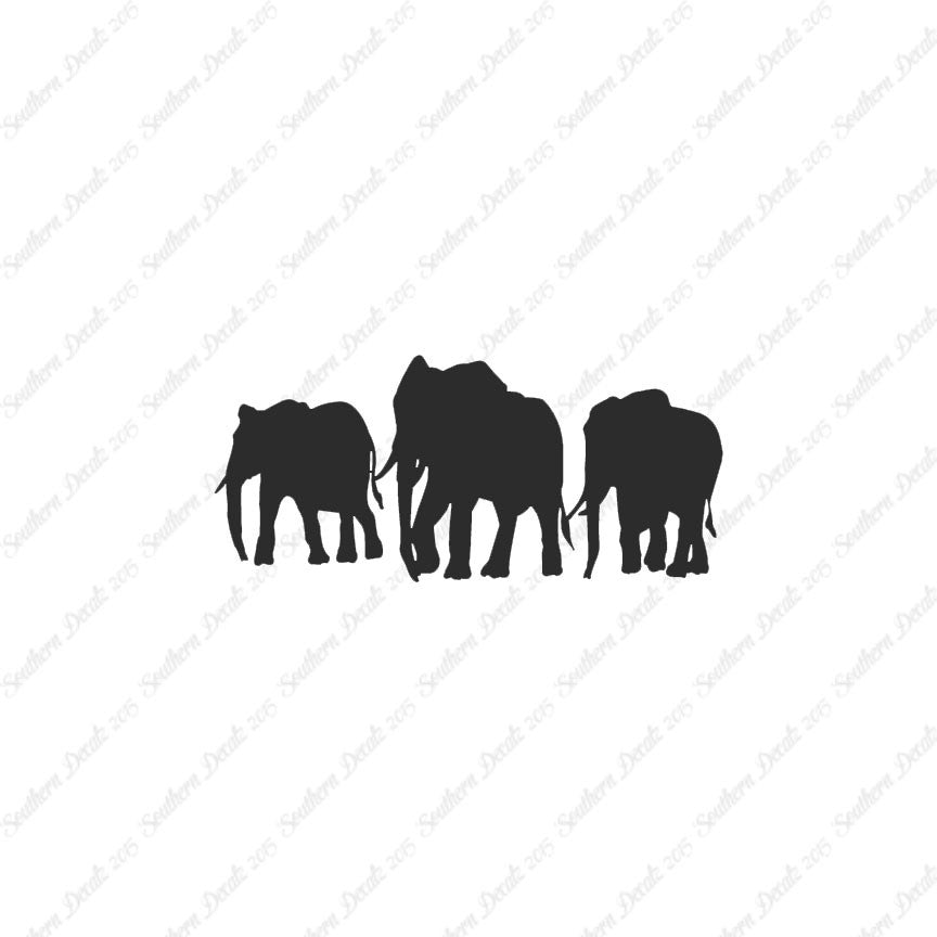 Group Of Elephant Herd