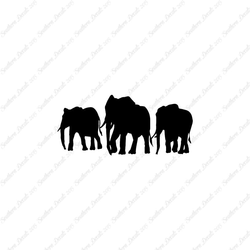 Group Of Elephant Herd