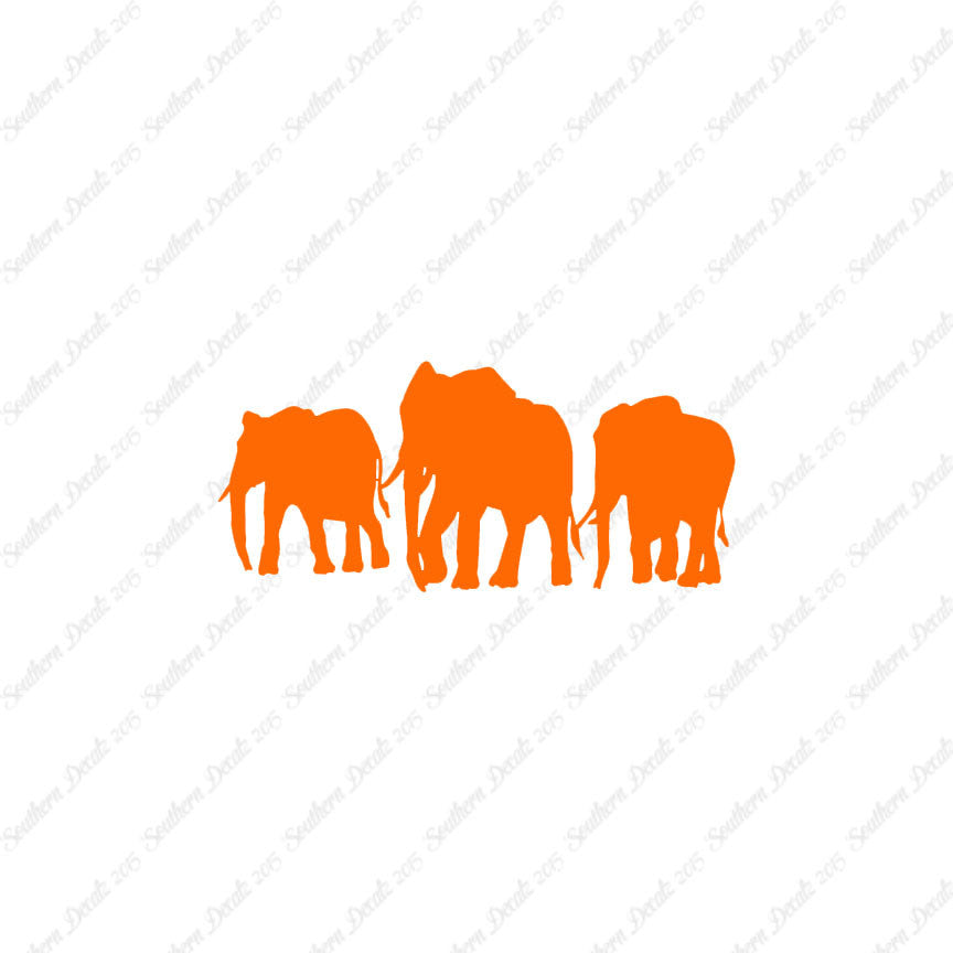 Group Of Elephant Herd