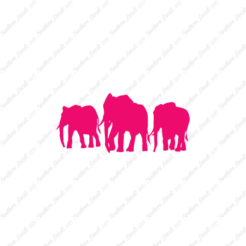 Group Of Elephant Herd