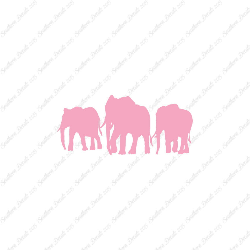 Group Of Elephant Herd