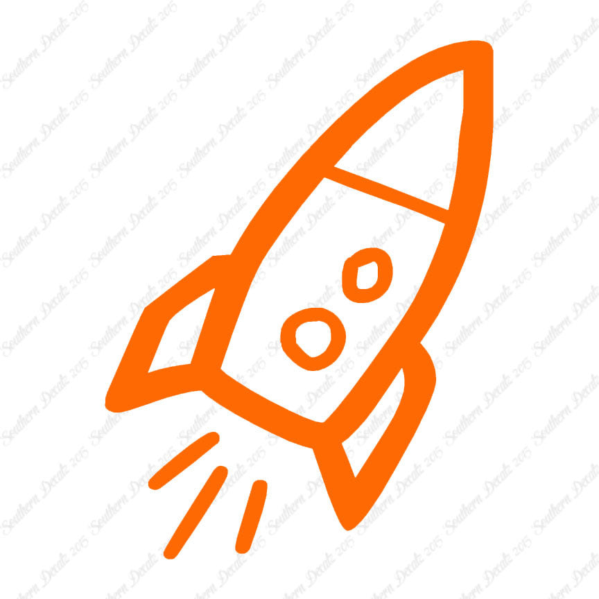 Rocket Ship Art Drawing