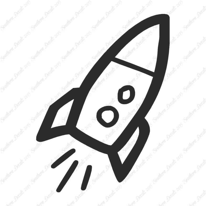 Rocket Ship Art Drawing