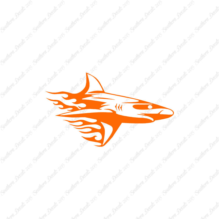 Shark Art Flames