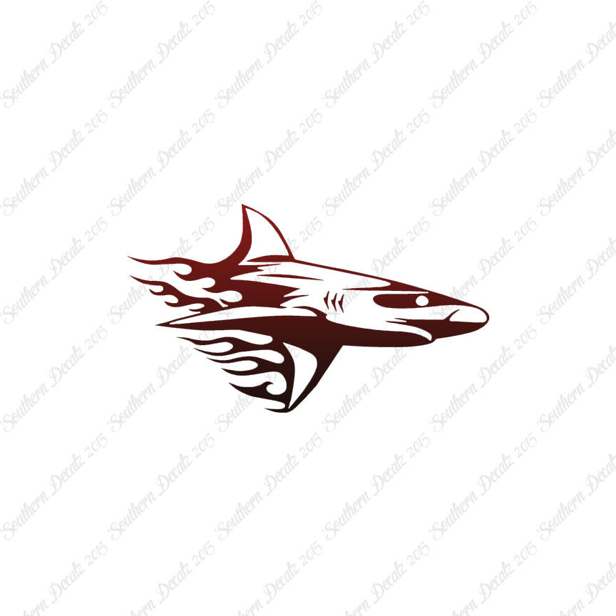 Shark Art Flames