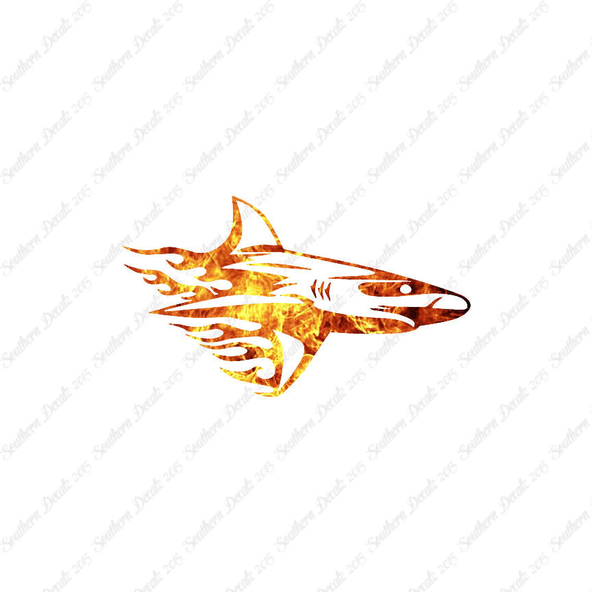 Shark Art Flames