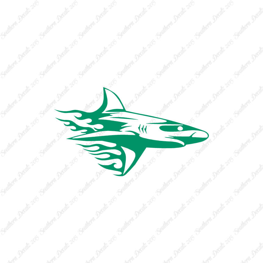 Shark Art Flames