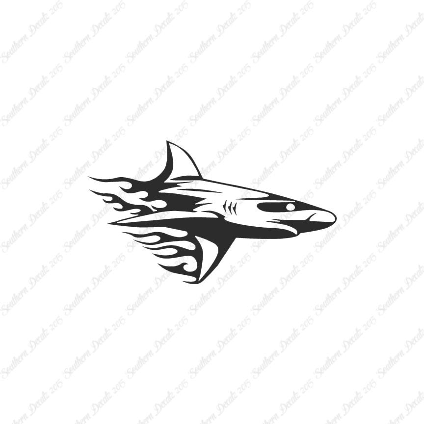 Shark Art Flames
