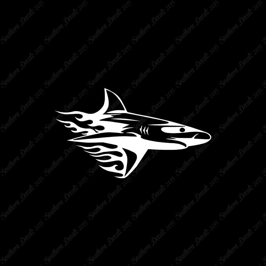 Shark Art Flames