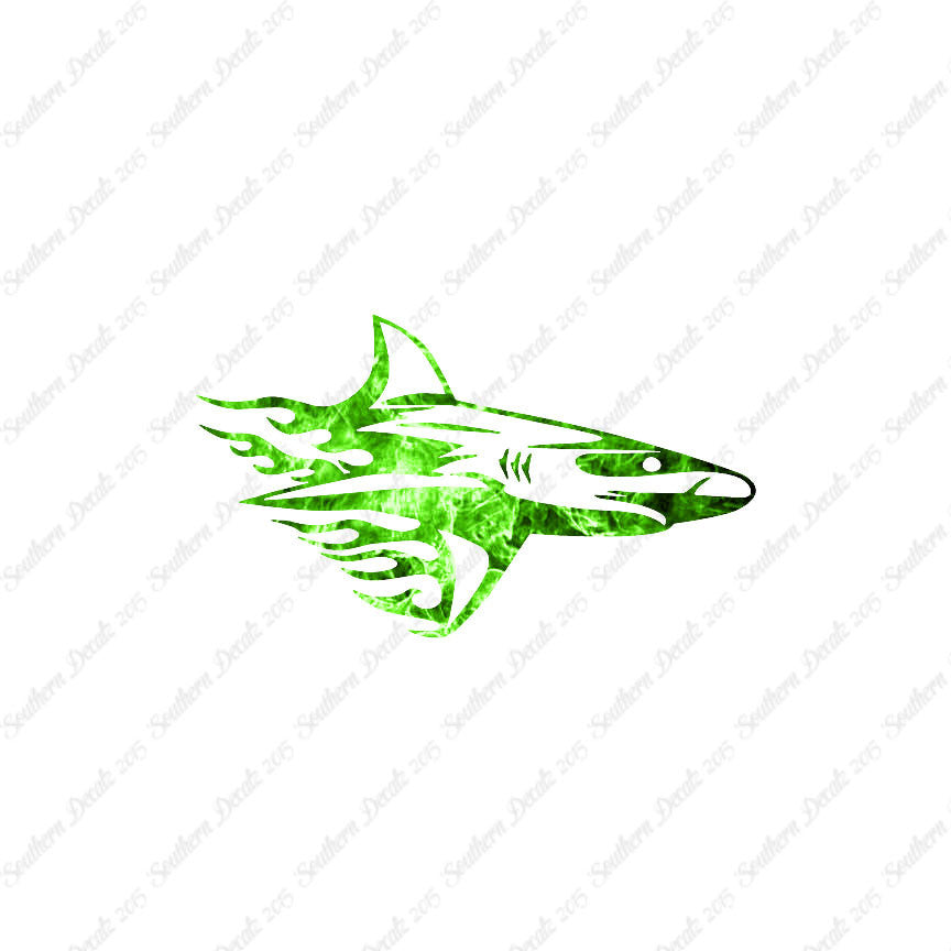 Shark Art Flames