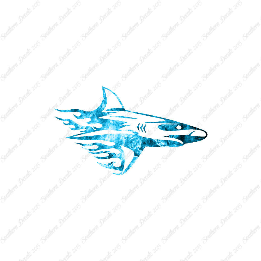 Shark Art Flames