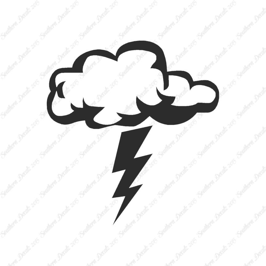Storm Cloud Lightning Bolt