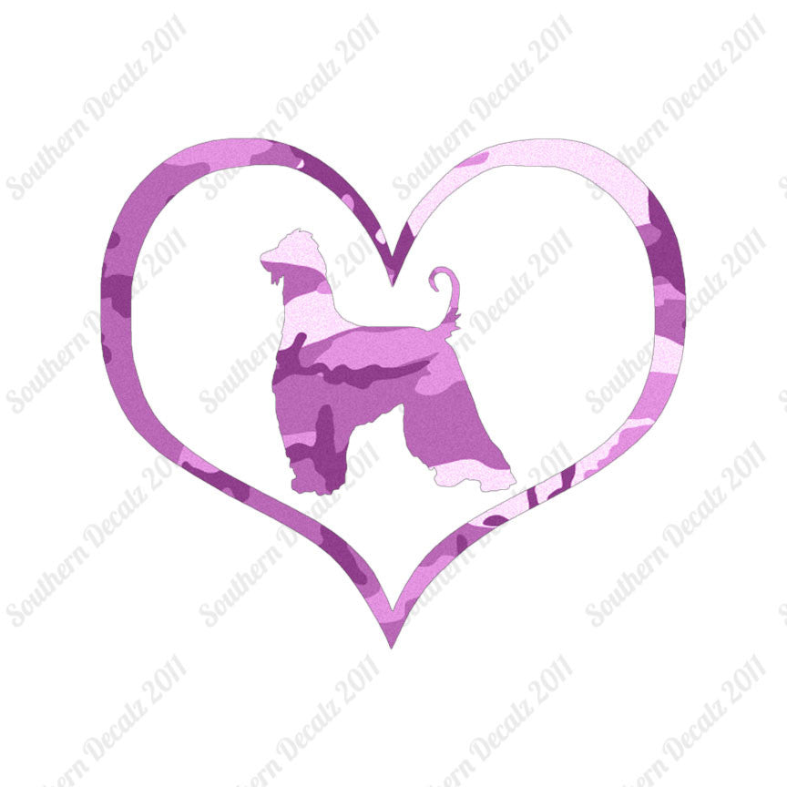Afghan Hound Dog Heart Love