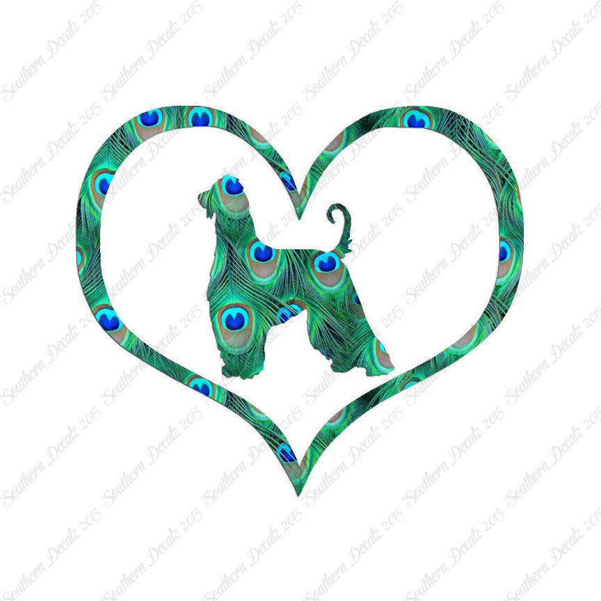 Afghan Hound Dog Heart Love