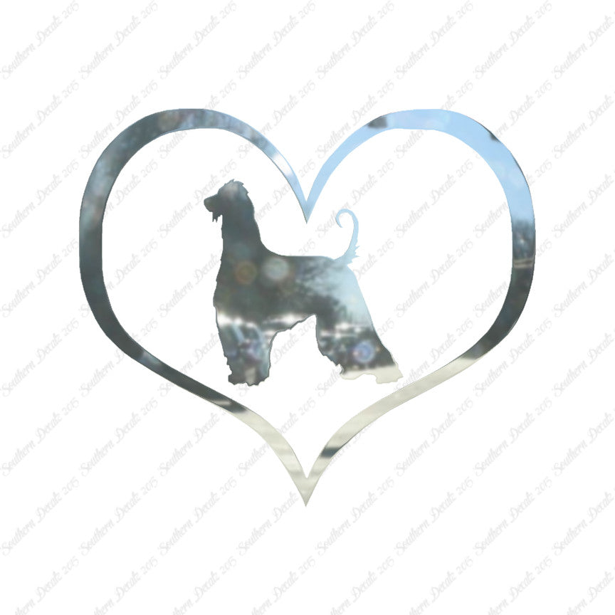 Afghan Hound Dog Heart Love
