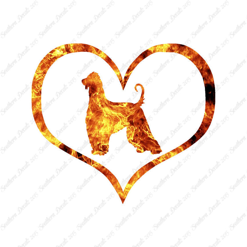 Afghan Hound Dog Heart Love