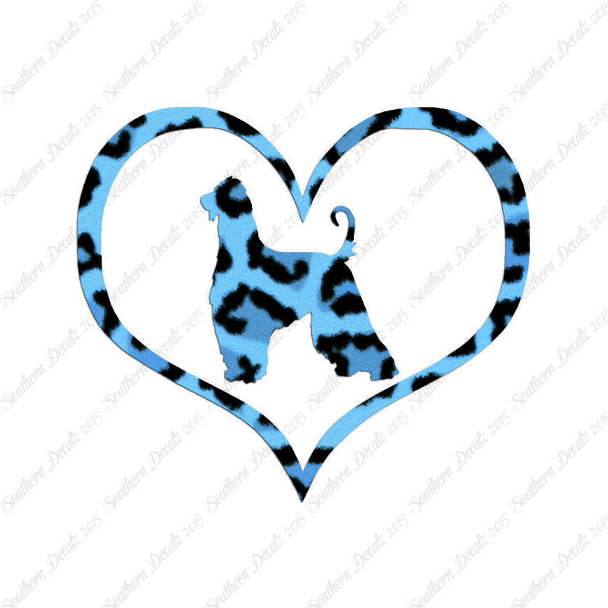 Afghan Hound Dog Heart Love