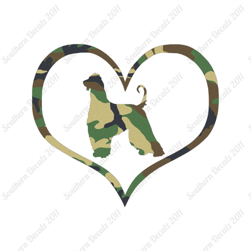 Afghan Hound Dog Heart Love