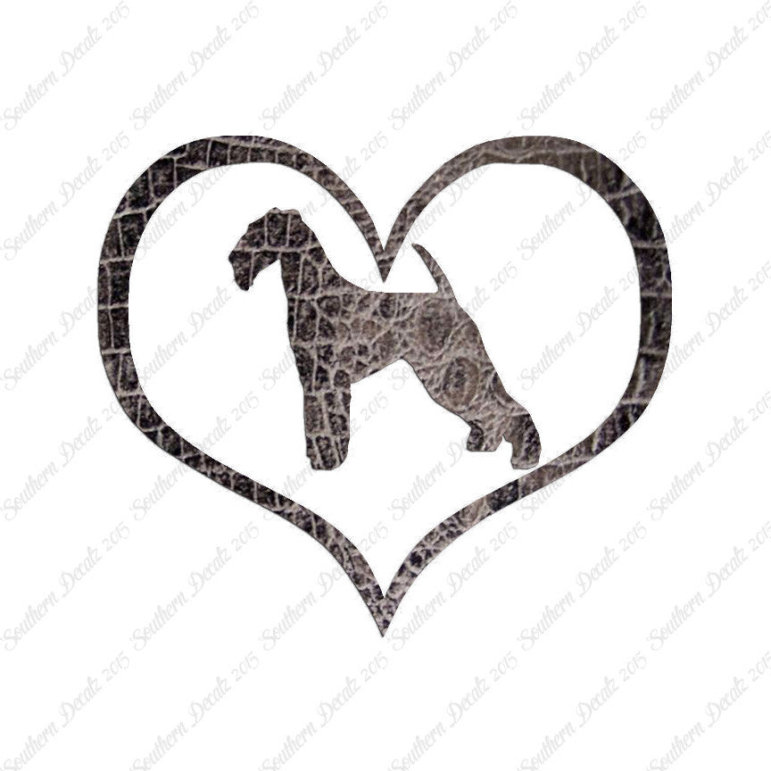 Airdale Terrier Dog Heart Love