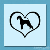 Airdale Terrier Dog Heart Love
