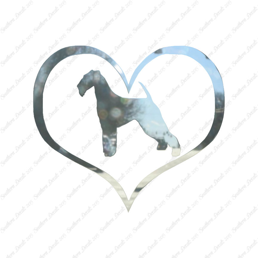 Airdale Terrier Dog Heart Love